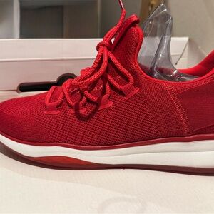 Aldo Red Knit Lace-Up Sneaker